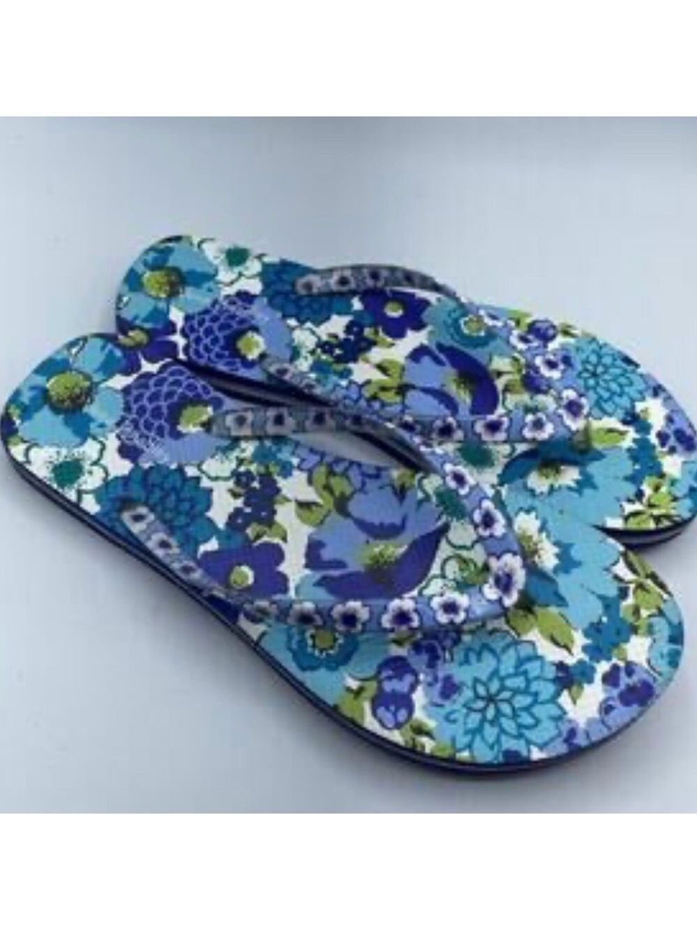Vera Bradley Blue and Green Floral Sandals
